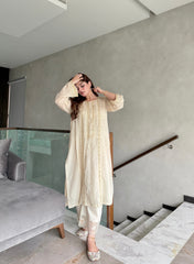 Zafira- Beige Handmade Kurta