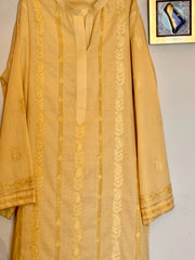 Zarmina-Yellow Tarkashi Kurta