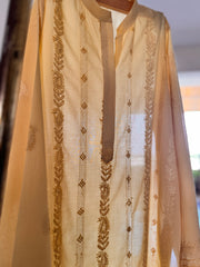 Zarmina-Yellow Tarkashi Kurta