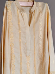 Zarmina-Yellow Tarkashi Kurta