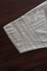 White Embroidered Trousers – Handmade Tarkashi Patti Work