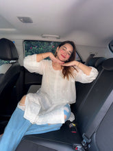 Miraaz- White Hand Embroidered Kurta