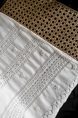 Tishka- White Handmade Kurta with Patti work