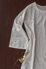 Rivora- White Handmade Kurta with Tarkashi