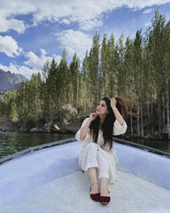 White Embroidered Trousers – Handmade Tarkashi Patti Work