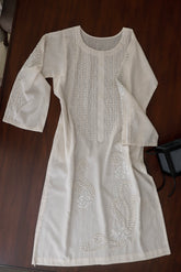 Velora- White Handmade Kurta